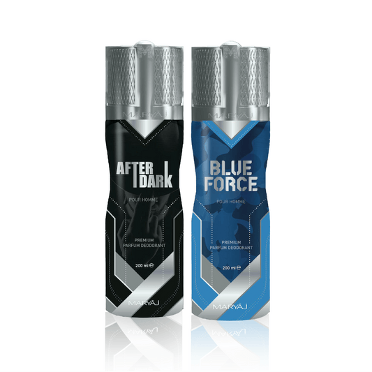 AFTER DARK & BLUE FORCE Deodorant Body Spray Combo For Men, 200 ml each