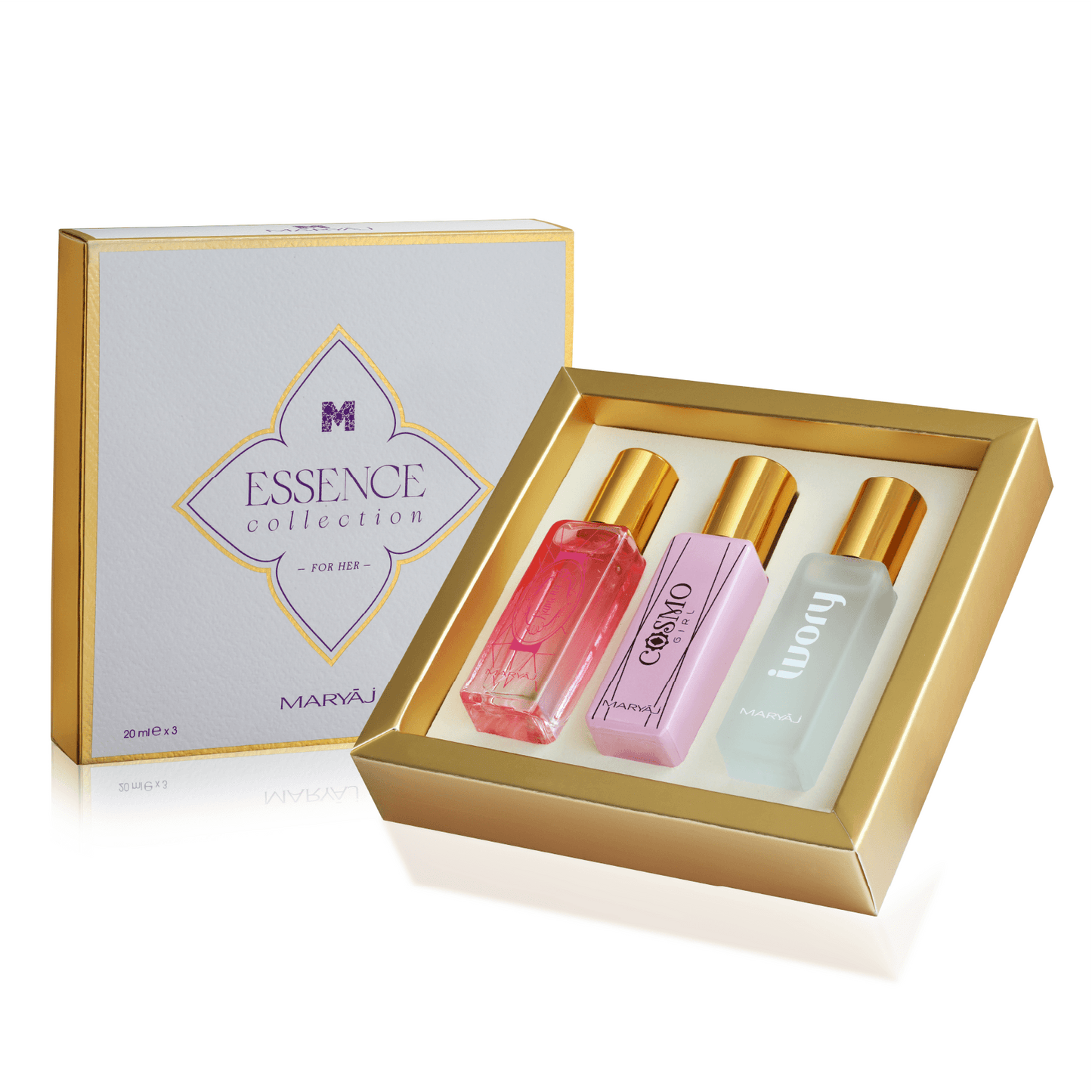 Essence Collection Miniature Perfumes Set for Her - Pack of 3 (20ml each)