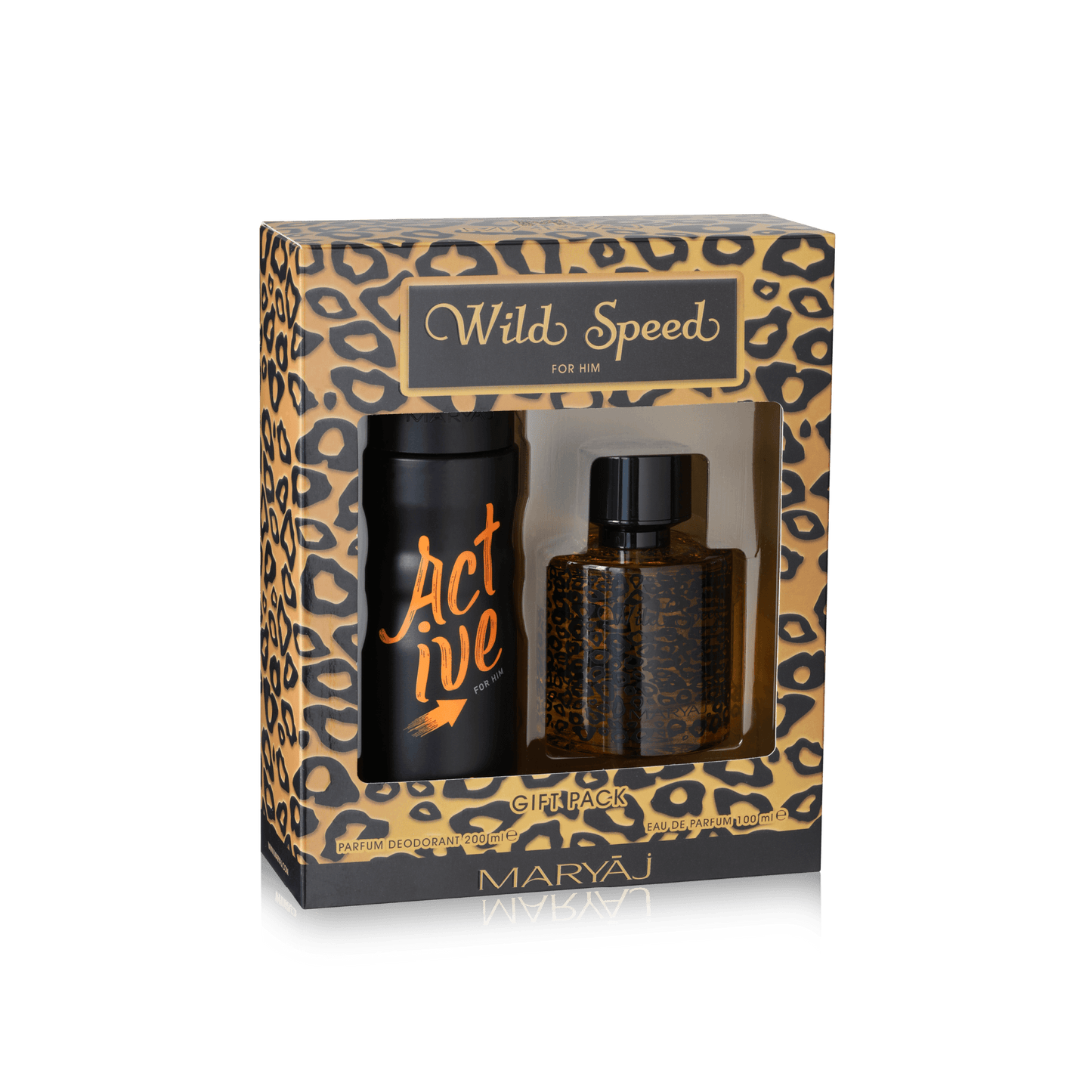 Wild Speed Perfume Gift Set for Men (Eau de Parfum Spray 100ml + Active Perfume Body Spray 200ml)