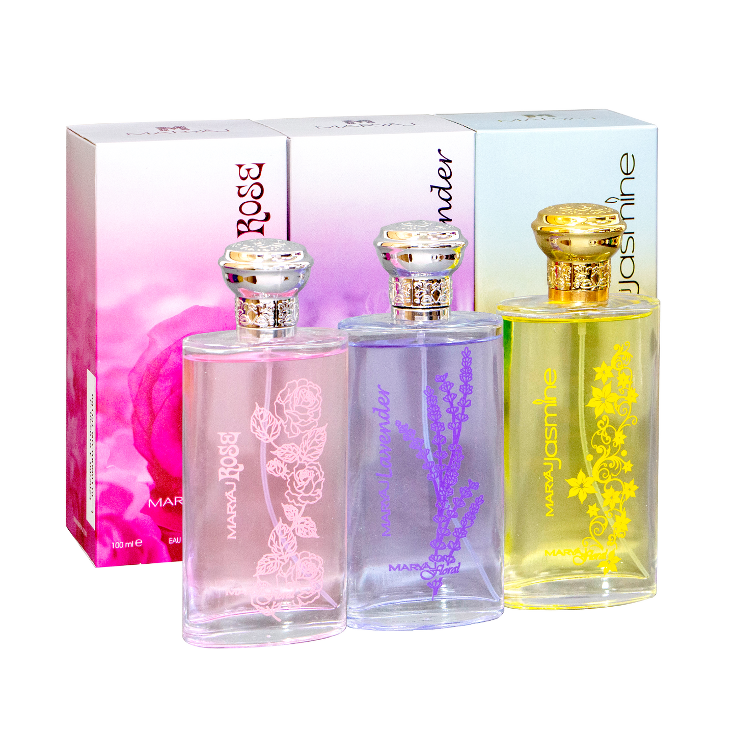 Floral & Fruity Feminine Fragrance Gift Set For Women (Set of 3)