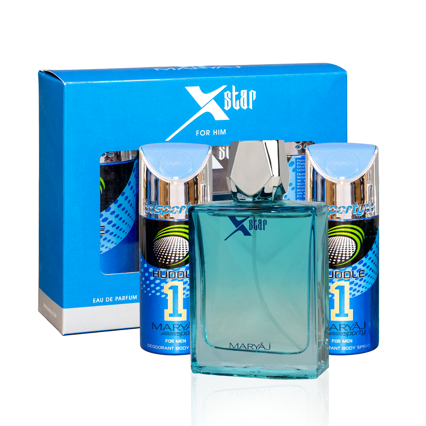 X-STAR Perfume Gift Set For Men with 2 x HUDDLE1 Deo