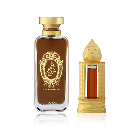 OUD AL KHALEEJ EDP with DAHN AL OUD Combo for Unisex, Pack of 2