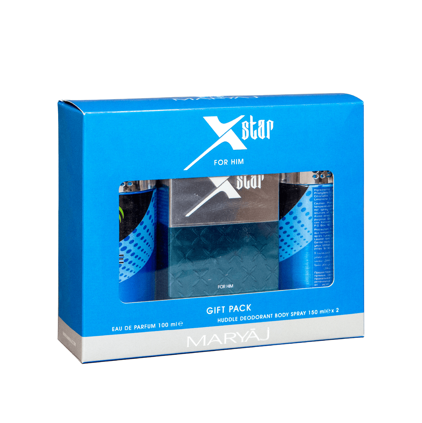 X-STAR Perfume Gift Set For Men with 2 x HUDDLE1 Deo