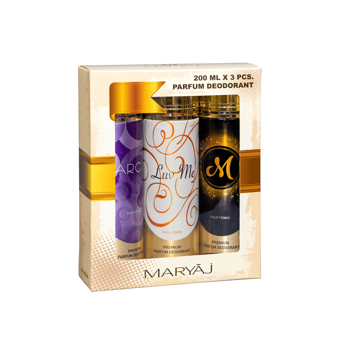 FRENCHLINE Deodorant Body Spray For Women, Pack of 3, (200ml Each)