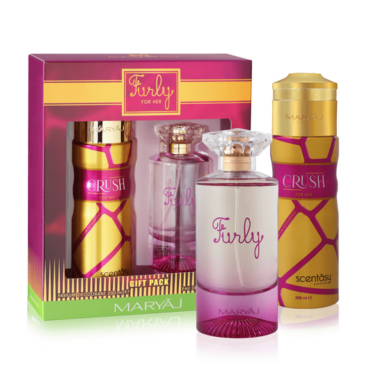 Furly Perfume Gift Set for Women (Eau de Parfum Spray 80ml + Crush Perfume Body Spray 200ml)