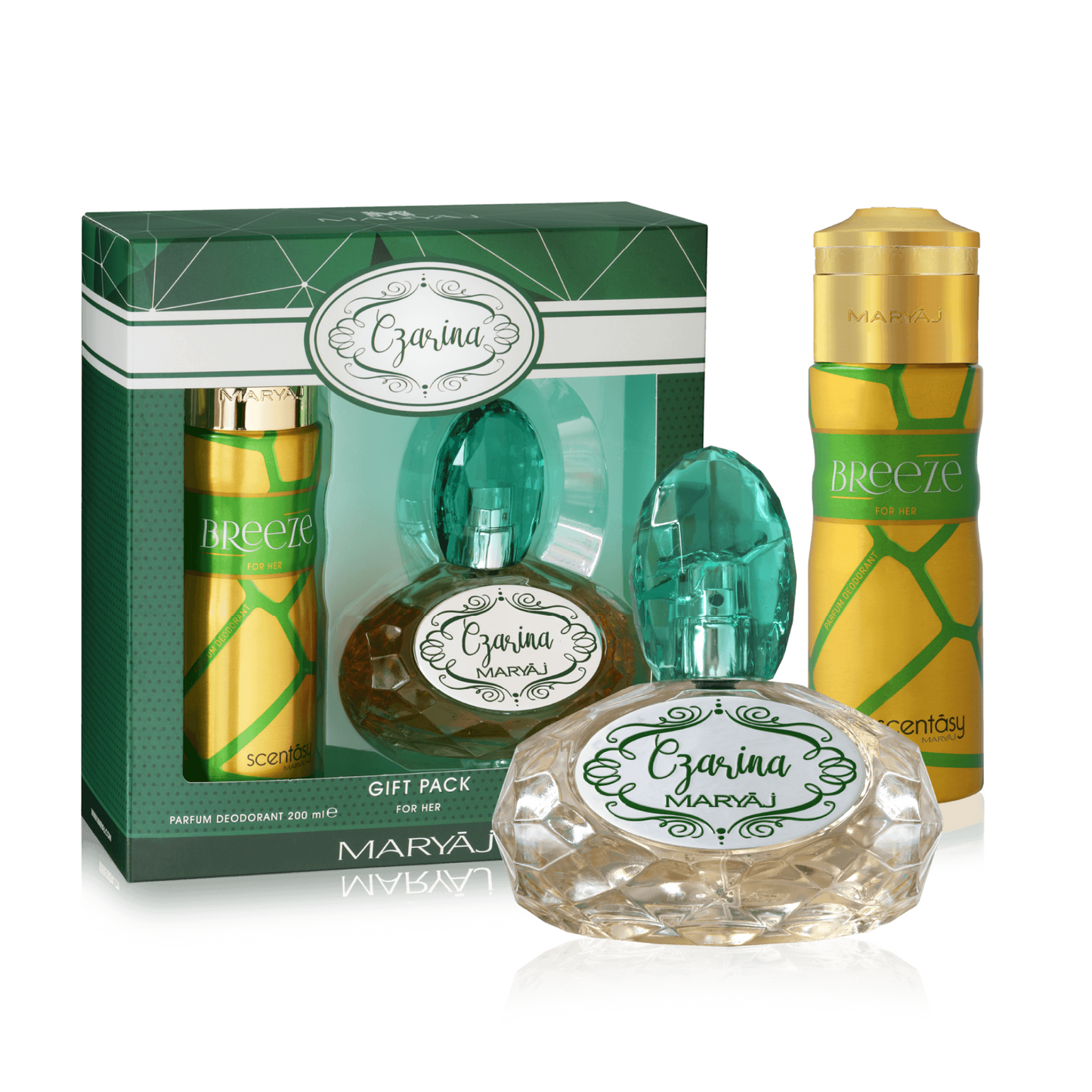 Czarina Perfume Gift Set for Women (Eau de Parfum Spray 100ml + Breeze Perfume Body Spray 200ml)