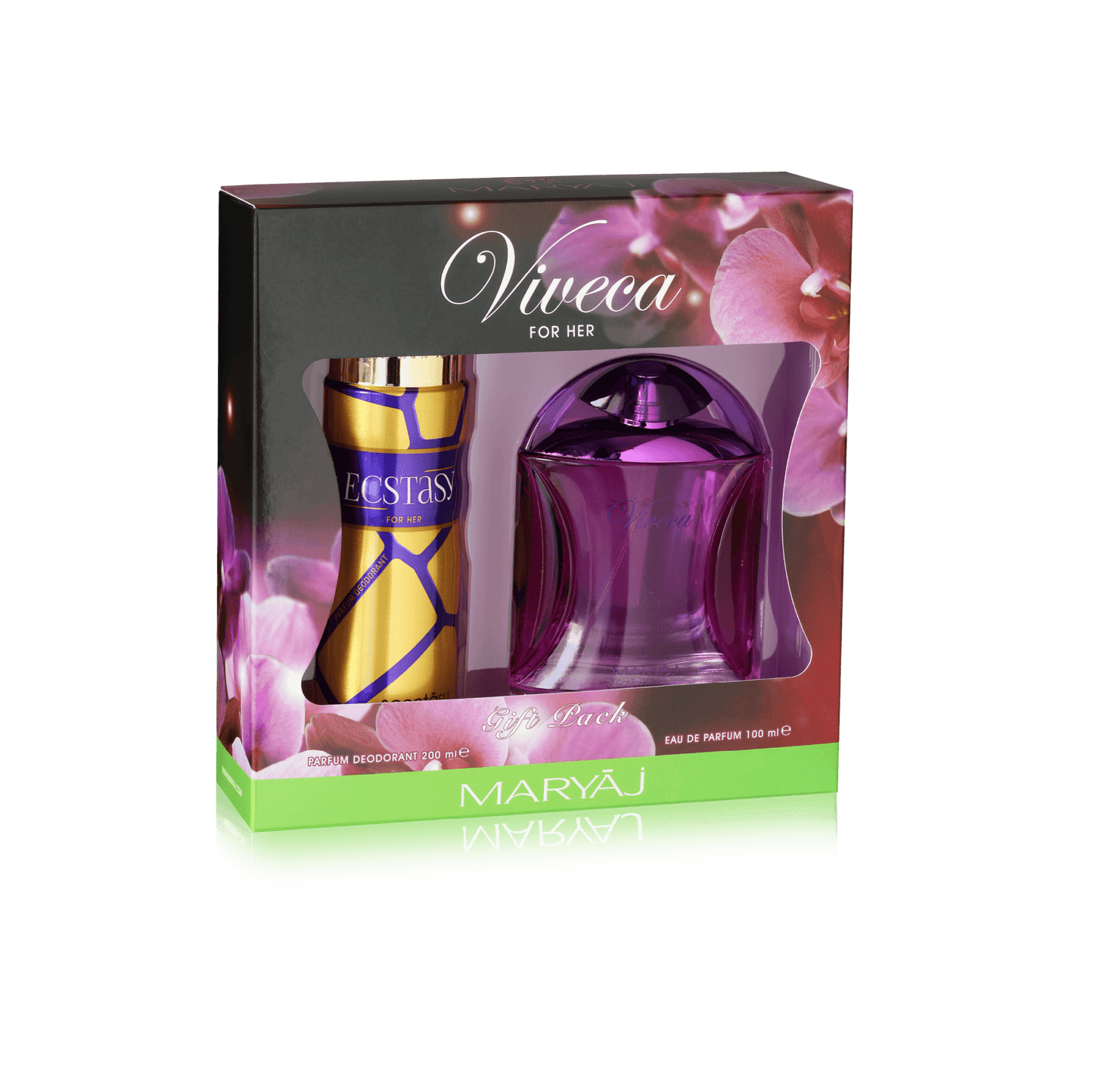 Viveca Perfume Gift Set for Women (Eau de Parfum Spray 100ml + Ecstasy Perfume Body Spray 200ml)