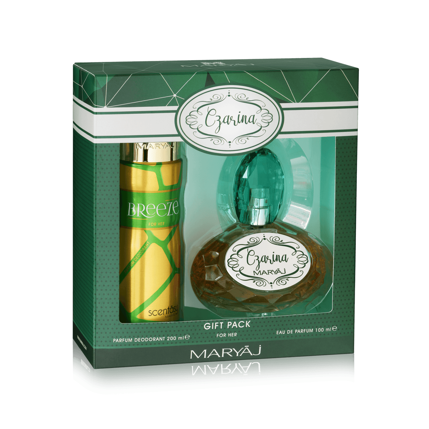 Czarina Perfume Gift Set for Women (Eau de Parfum Spray 100ml + Breeze Perfume Body Spray 200ml)