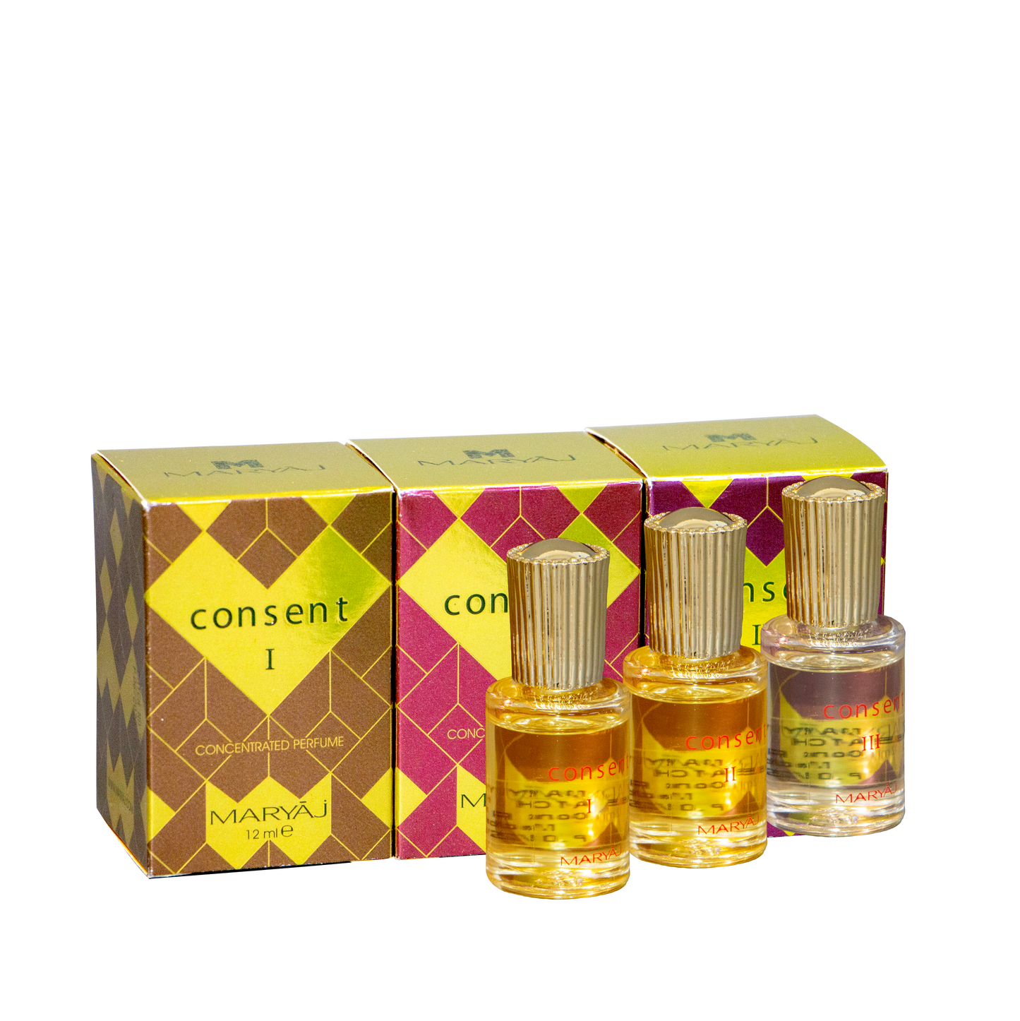 CONSENT Concentrated Perfume Oil, 12 ml (Set of 3)