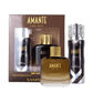 Amante Perfume Gift Set for Men (Eau de Parfum Spray 100ml + Body Spray 200ml)