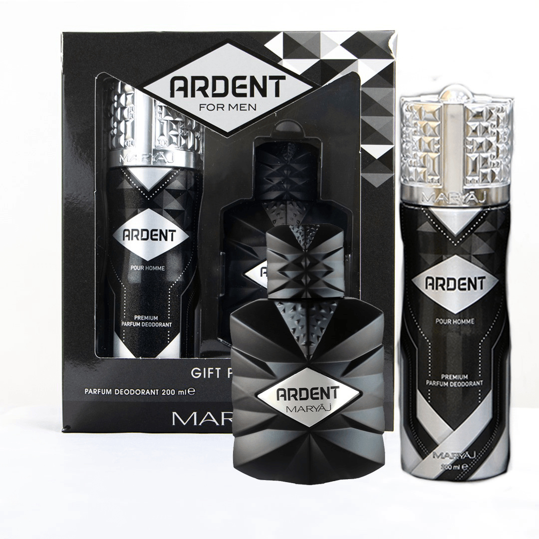 Ardent Perfume Gift Set for Men (Eau de Parfum Spray 100ml + Body Spray 200ml)