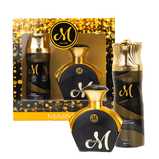 M Perfume Gift Set for Women (Eau de Parfum 100ml + Body Spray 200ml)