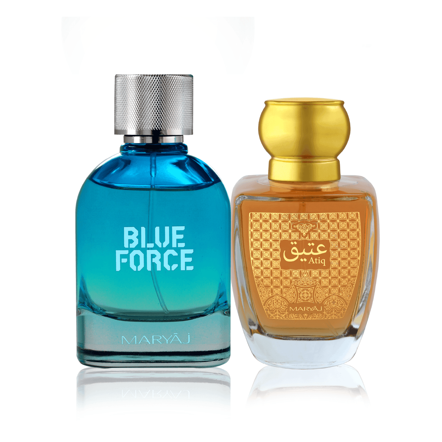 BLUE FORCE Eau De Parfum with ATIQ Combo for Unisex, Pack of 2 (100ml each)