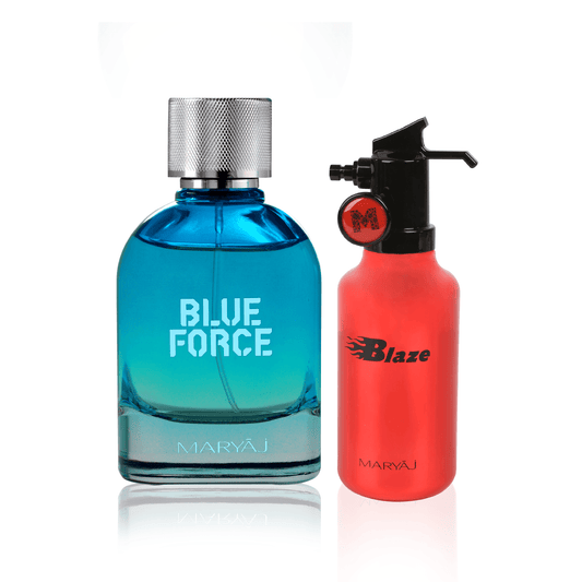 BLUE FORCE with BLAZE Eau De Parfum Combo for Men, Pack of 2 (100ml each)