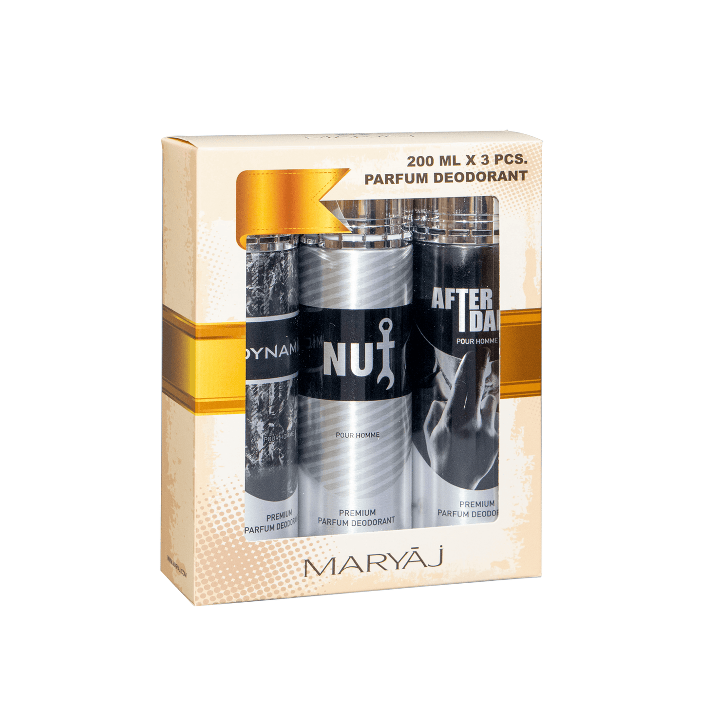 FRENCHLINE Deodorant Body Spray For Men, Pack of 3, (200ml Each)