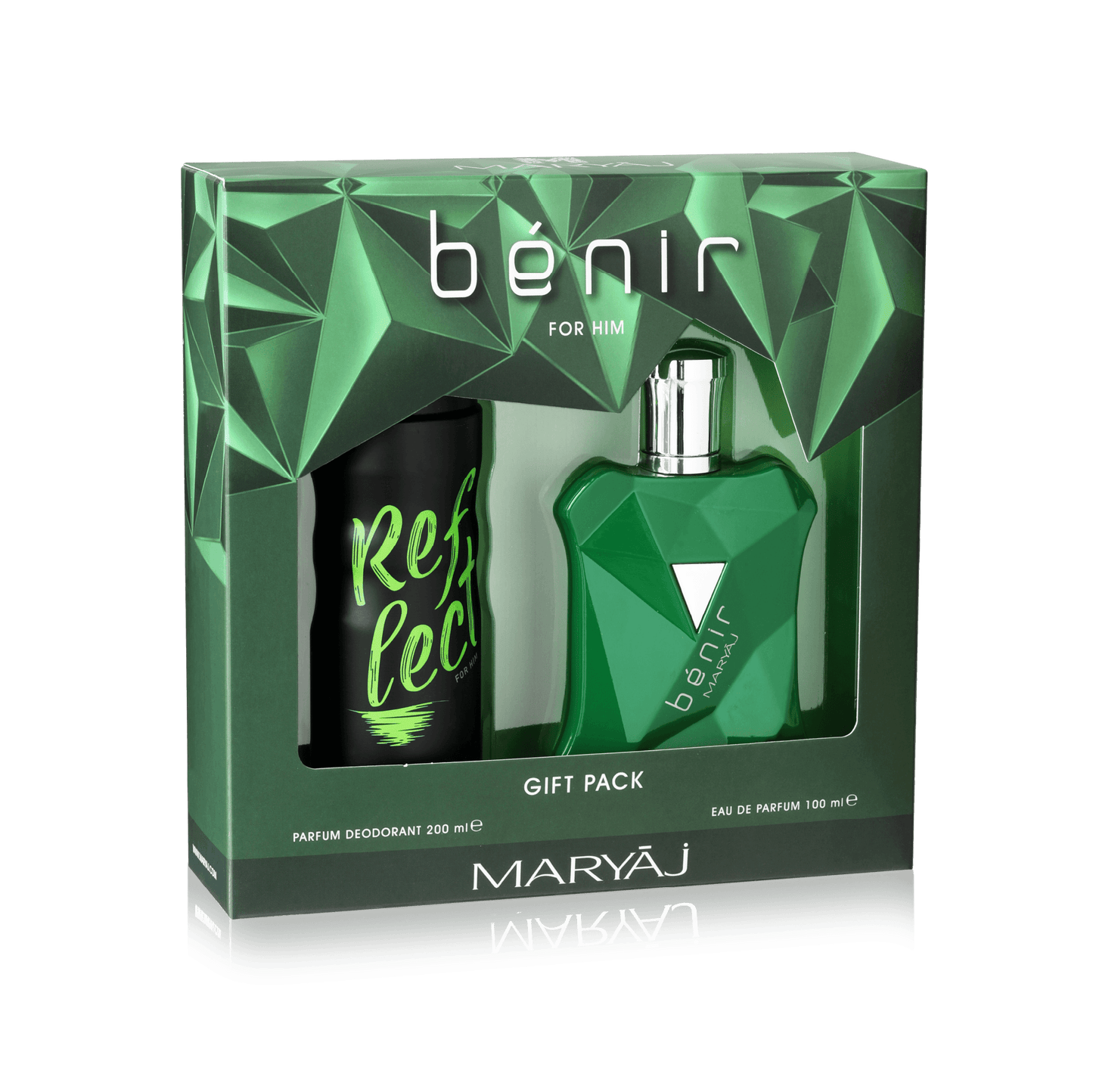 Benir Perfume Gift Set for Men (Eau de Parfum Spray 100ml + Lavish Reflect Body Spray 200ml)