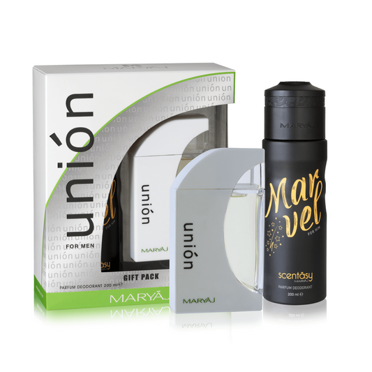Union Perfume Gift Set for Men (Eau de Parfum Spray 100ml + Marvel Perfume Body Spray 200ml)